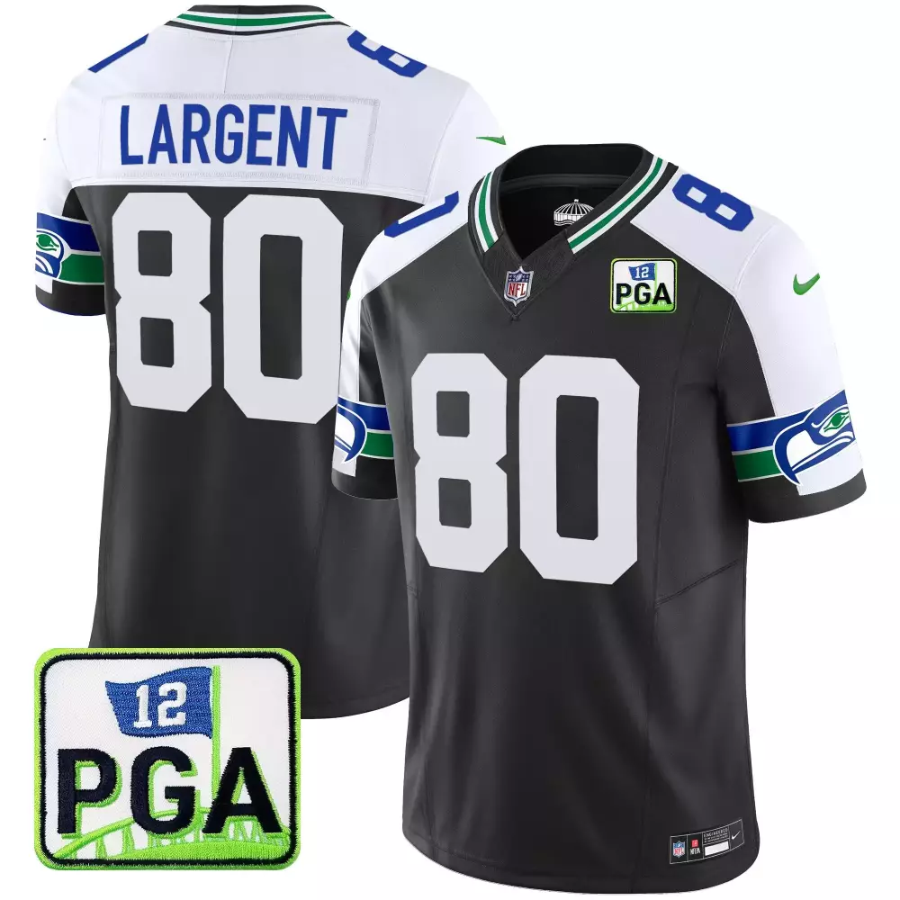 Steve Largent Black Alternate Game Jersey | Seattle Seahawks Throwback 1976 | Stitched Fan Gear | For Men, Women & Youth