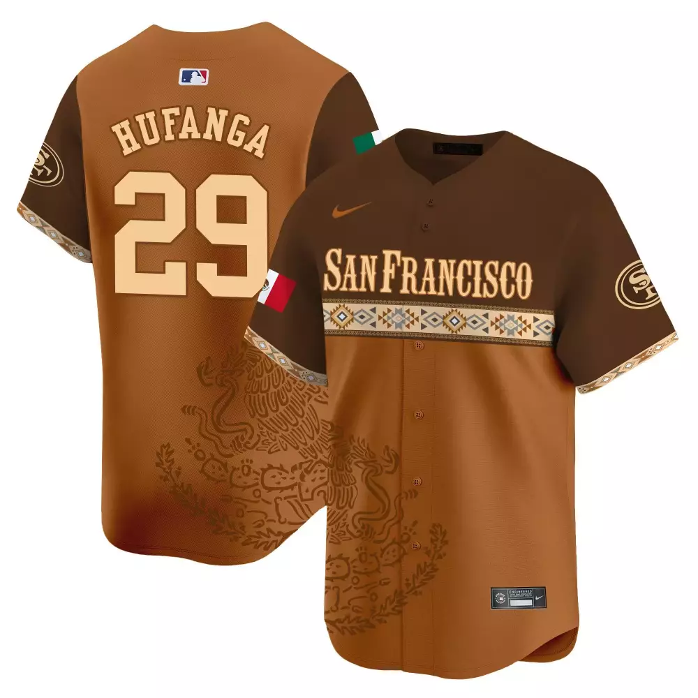 Talanoa Hufanga Brown Men's 49ers Mexico Jersey | Vapor Premier Limited Edition | Fan Gear for All | For Men, Women & Youth