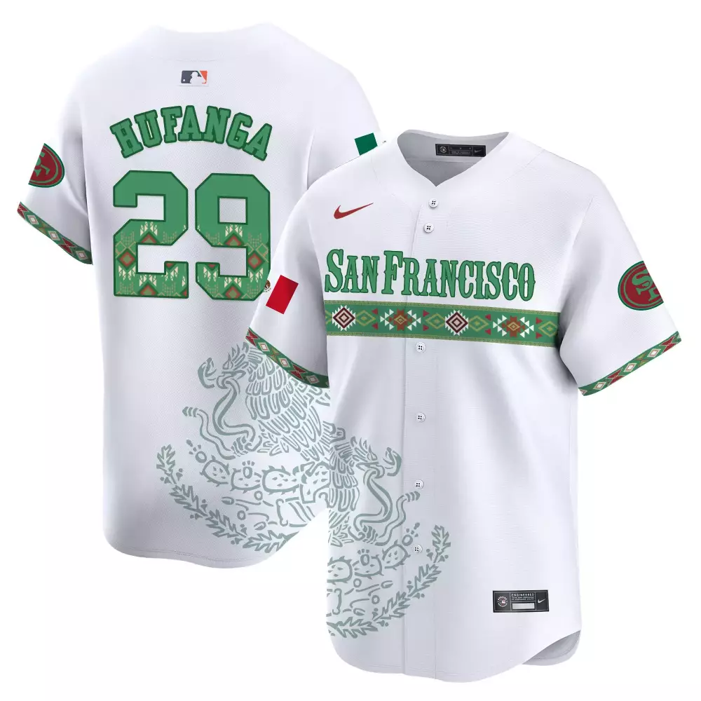Talanoa Hufanga San Francisco 49ers White Jersey | Mexico Vapor Premier Limited Edition | Fan Gear | For Men, Women & Youth