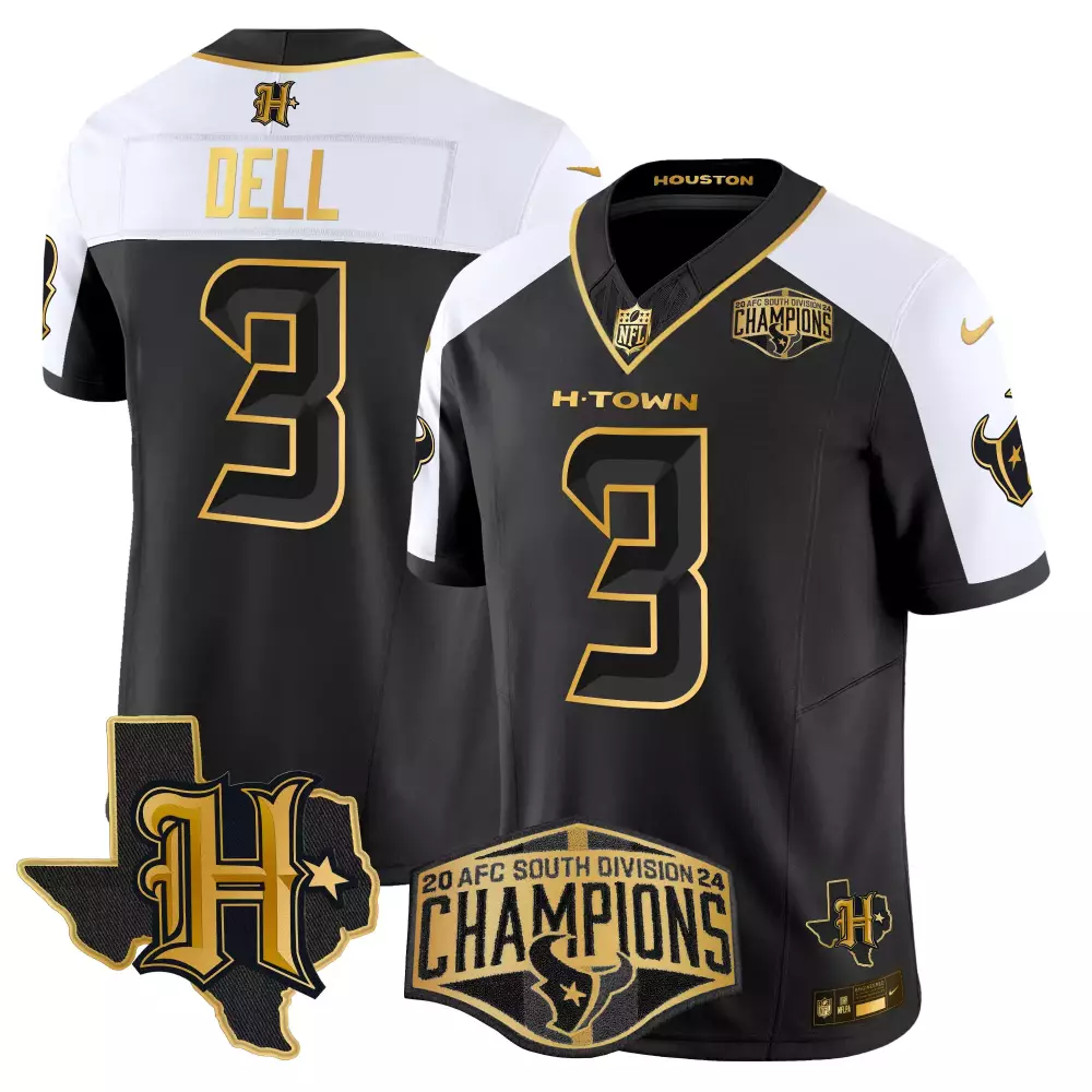 Tank Dell Houston Texans 2024 Men's Alternate Vapor Limited Jersey | AFC South Champions Patch | All Stitched | For Men, Women & Youth