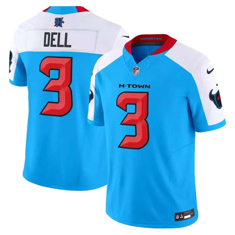 Tank Dell Houston Texans 2024 Men's Blue Alternate Vapor Limited Blue Jersey | All Stitched | Perfect Fan Gear | For Men, Women & Youth
