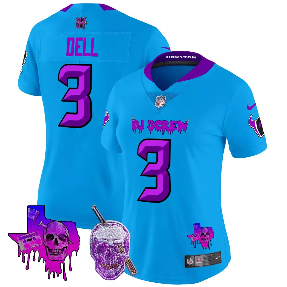 Tank Dell Houston Texans DJ Screw Vapor Limited Jersey | Blue Stitched | Limited Edition Fan Gear for Women