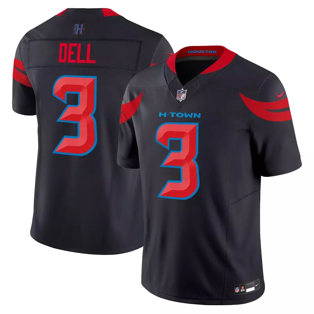 Tank Dell Houston Texans 2024 Navy Limited Men's Jersey | Vapor Limited Edition V3 | All Stitched Fan Gear | For Men, Women & Youth