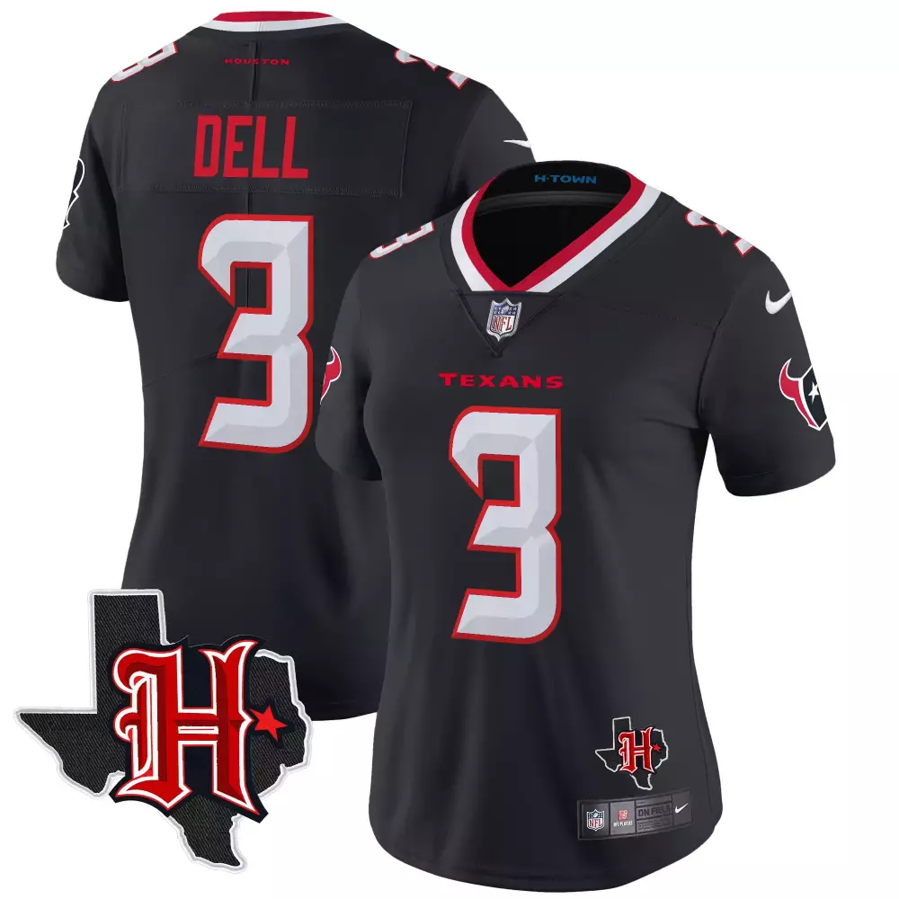 Tank Dell Houston Texans 2024 Navy Vapor Limited Jersey V5 | Women's All Stitched | Fan Gear for Men, Women & Youth