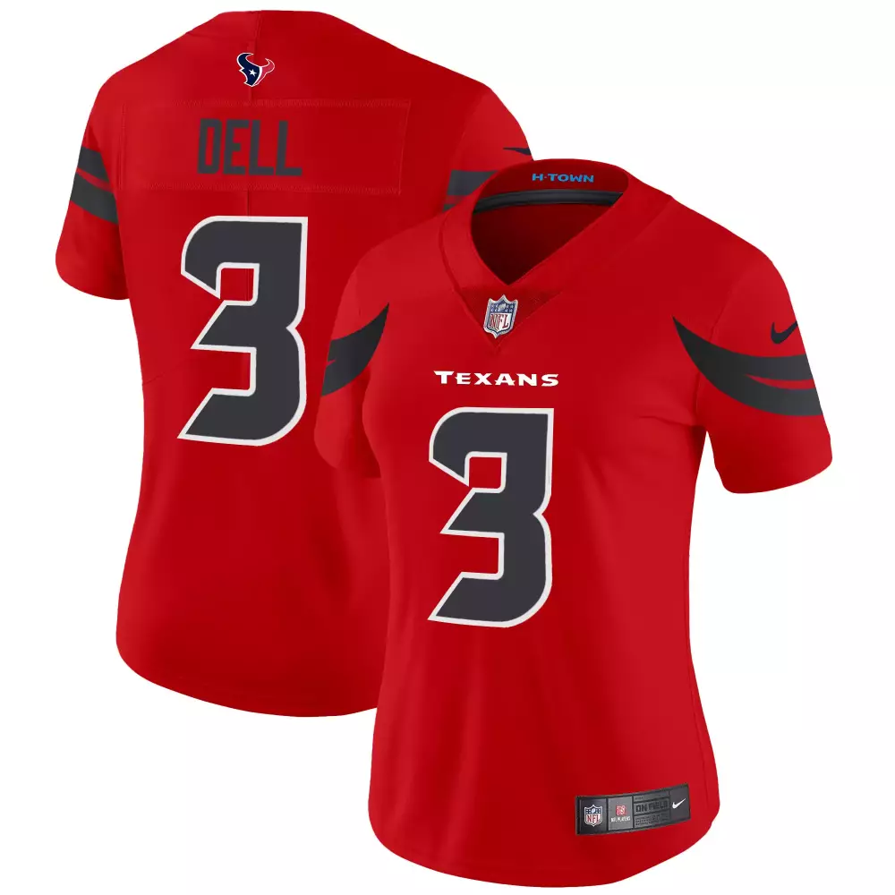 Tank Dell Houston Texans 2024 Vapor Limited Jersey | Red Stitched Fan Gear | For Women