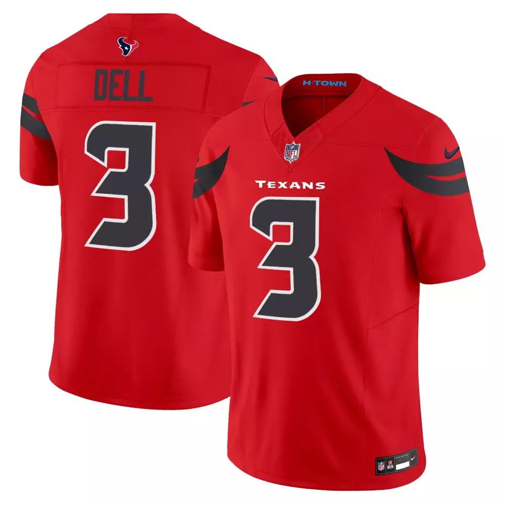 Tank Dell Houston Texans 2024 Vapor Limited Jersey V2 | Red Stitched Fan Gear | For Women