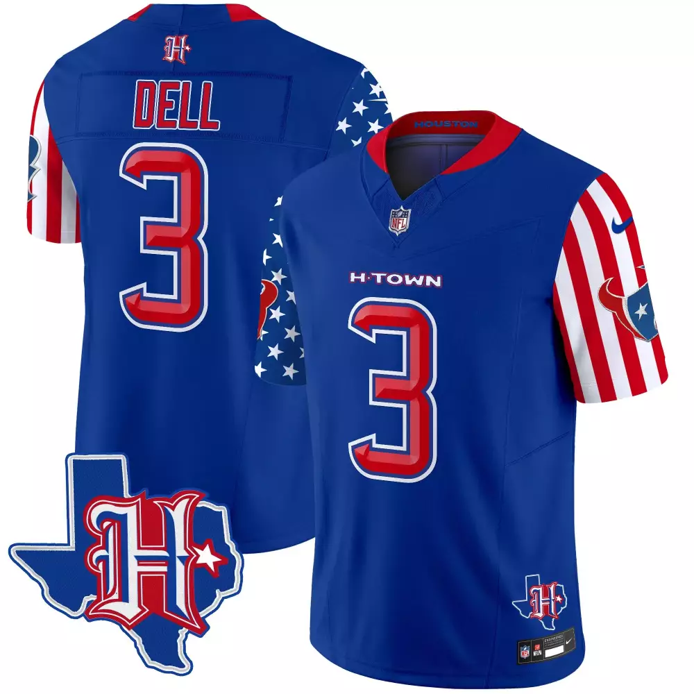 Tank Dell Houston Texans American Style Vapor Limited Jersey | Royal Stitched Fan Gear | For Men