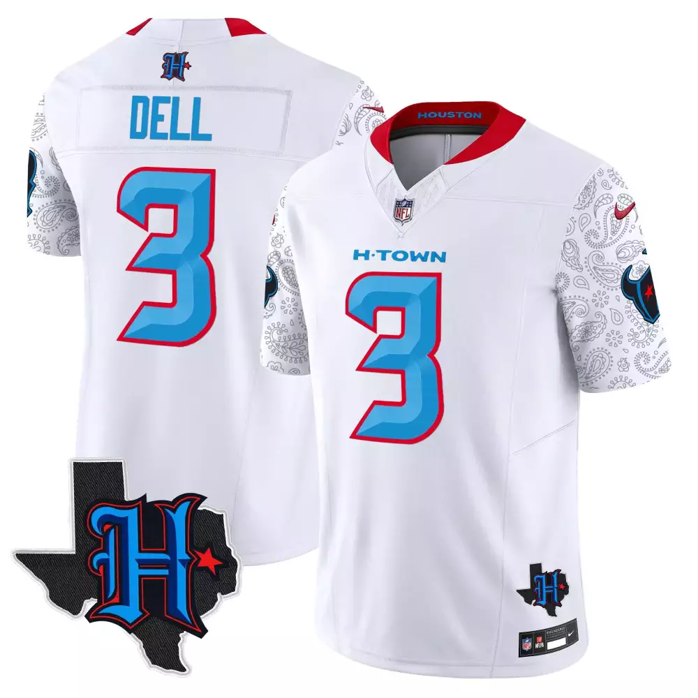 Tank Dell Houston Texans 2024 Texas Patch Vapor Limited Jersey V4 | Stitched Fan Gear | For Men, Women & Youth