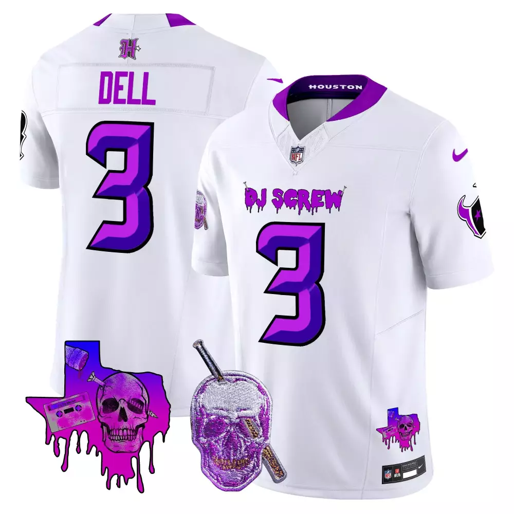 Tank Dell Houston Texans DJ Screw Vapor Limited Jersey | Stitched Fan Gear | For Men, Women & Youth