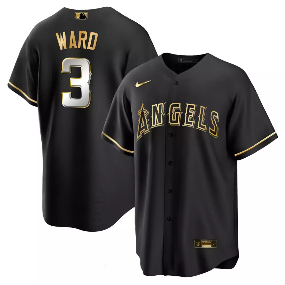 Taylor Ward Los Angeles Angels Black Limited Gold Jersey | All Stitched | Limited Edition Fan Gear for Men, Women & Youth
