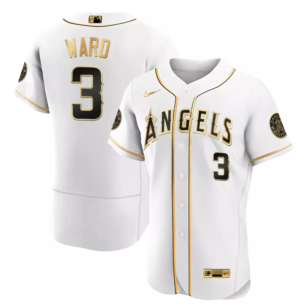 Ward Los Angeles Angels Black Gold Flex Jersey | Stitched Fan Gear | Perfect for Men, Women & Youth