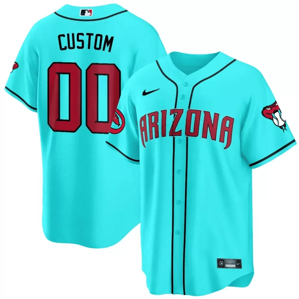Teal Arizona 2024 Flex Base Custom Jersey V2 | Stitched Arizona Diamondbacks Fan Gear | For Men, Women & Youth