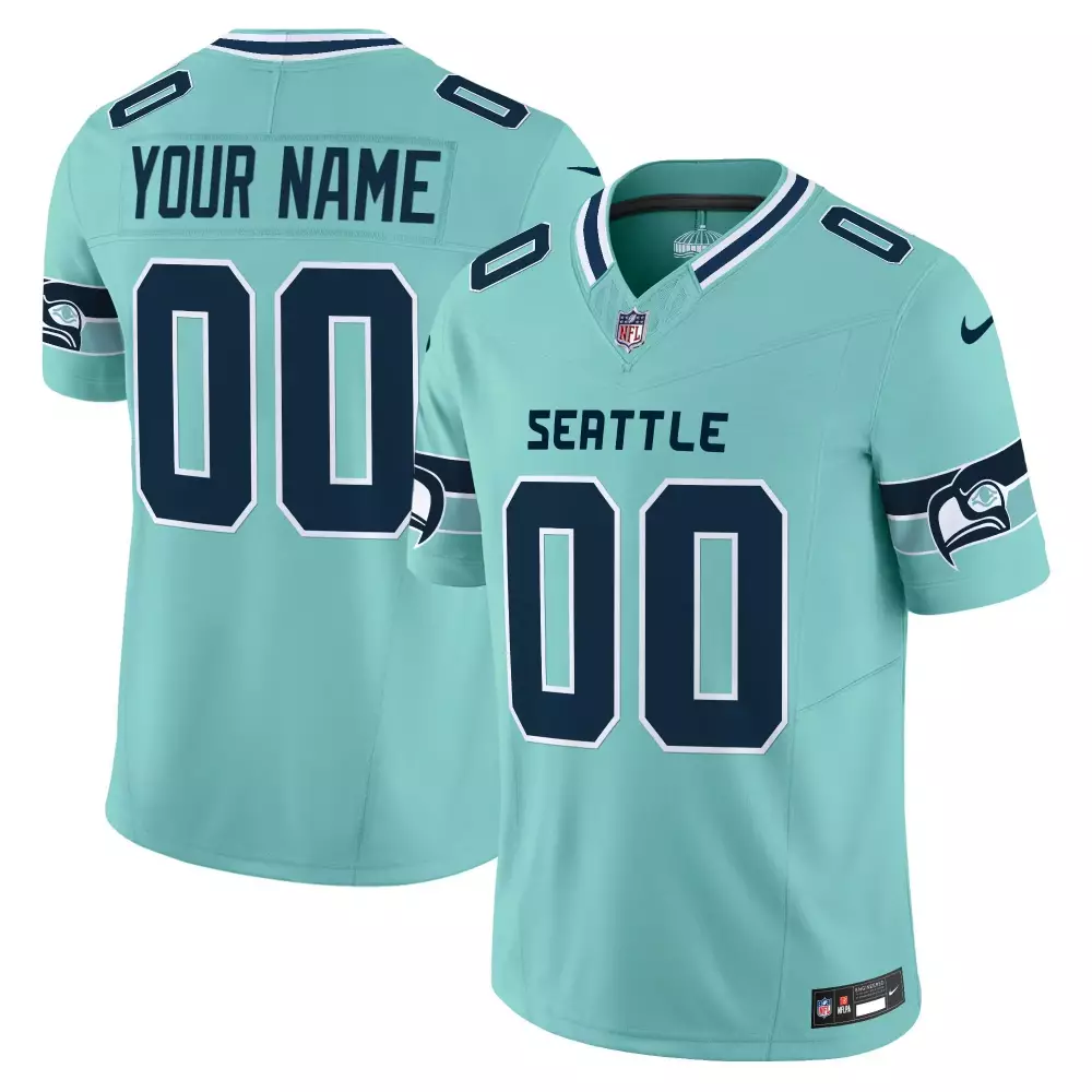 Teal Youth Seattle Seahawks City Vapor Limited Custom Jersey | All Stitched | Fan Gear for Youth, Men & Women