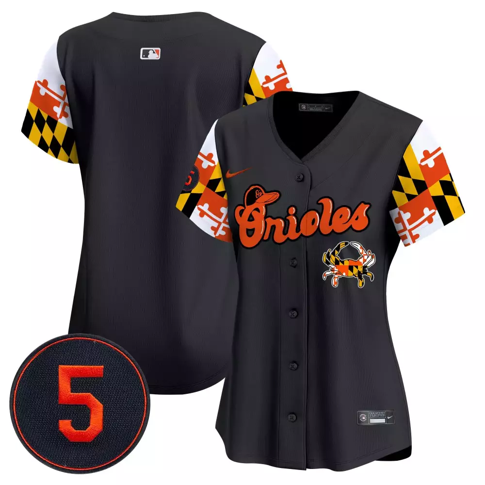 Robinson Patch Baltimore Orioles Women's Black Jersey | Vapor Premier Limited Edition | Fan Gear for Game Day | For Men, Women & Youth