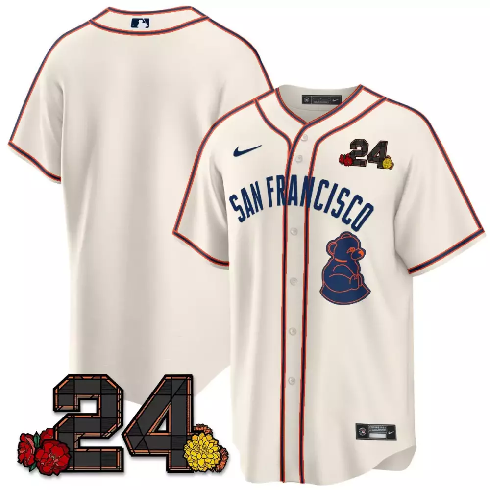 San Francisco Giants 2024 Willie Mays Patch Limited Edition Jersey | Team Cream Stitched | Fan Gear for Men, Women & Youth