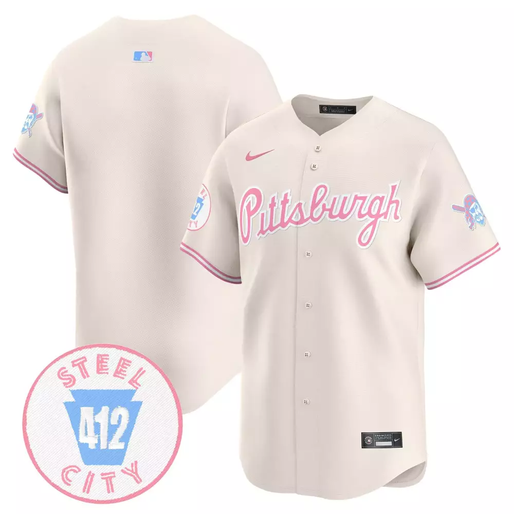 Pittsburgh Pirates Bubblegum Pink Cream Jersey | Vapor Premier Limited Edition | Fun Fan Gear for Men, Women & Youth