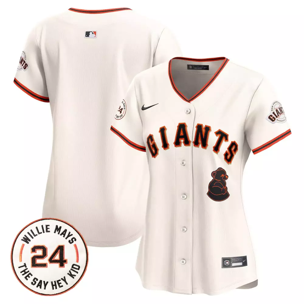 2024 Willie Mays Women's San Francisco Giants Vapor Premier Jersey V4 | Limited Edition Stitched Fan Gear | For Men, Women & Youth