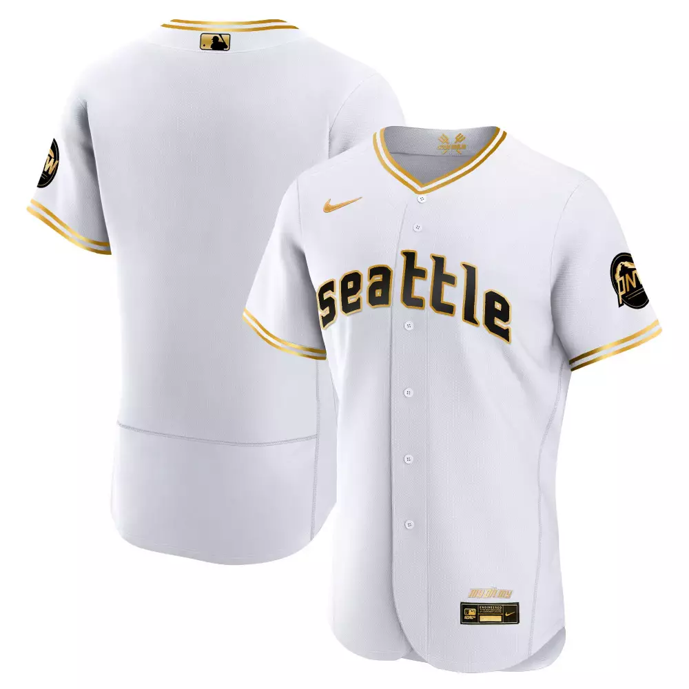 Team Mariners 2023 City Connect Gold Jersey | Stitched Flex White & Gold Fan Gear | For Men, Women & Youth