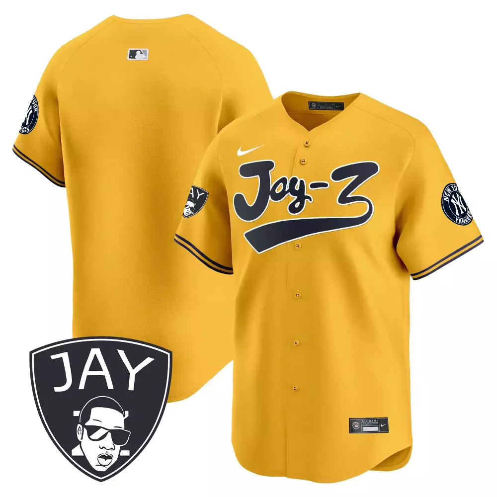 Team Gold Yankees Jay-Z Vapor Premier Jersey | All Stitched Limited Edition for Men, Women & Youth