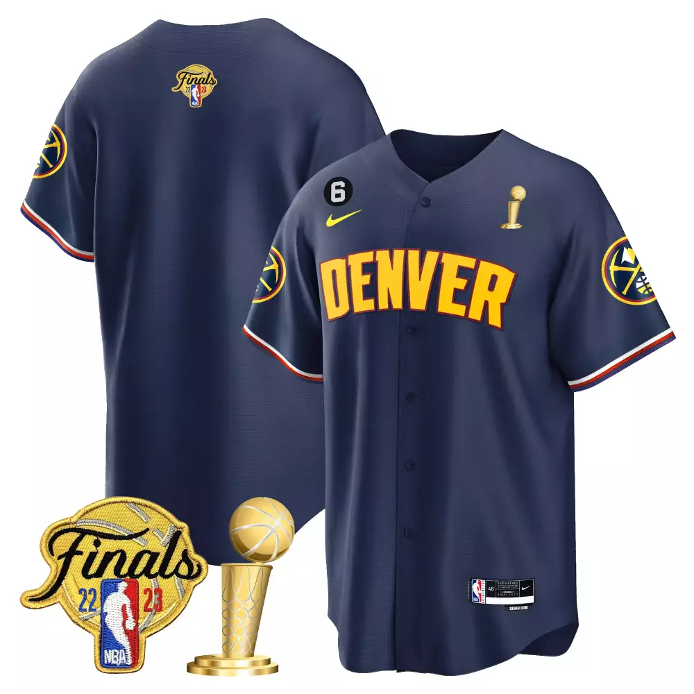 Youth Denver Nuggets 2023 Finals Champions Patch Cool Base Icon Jersey | Stitched Fan Gear | For Men, Women & Youth