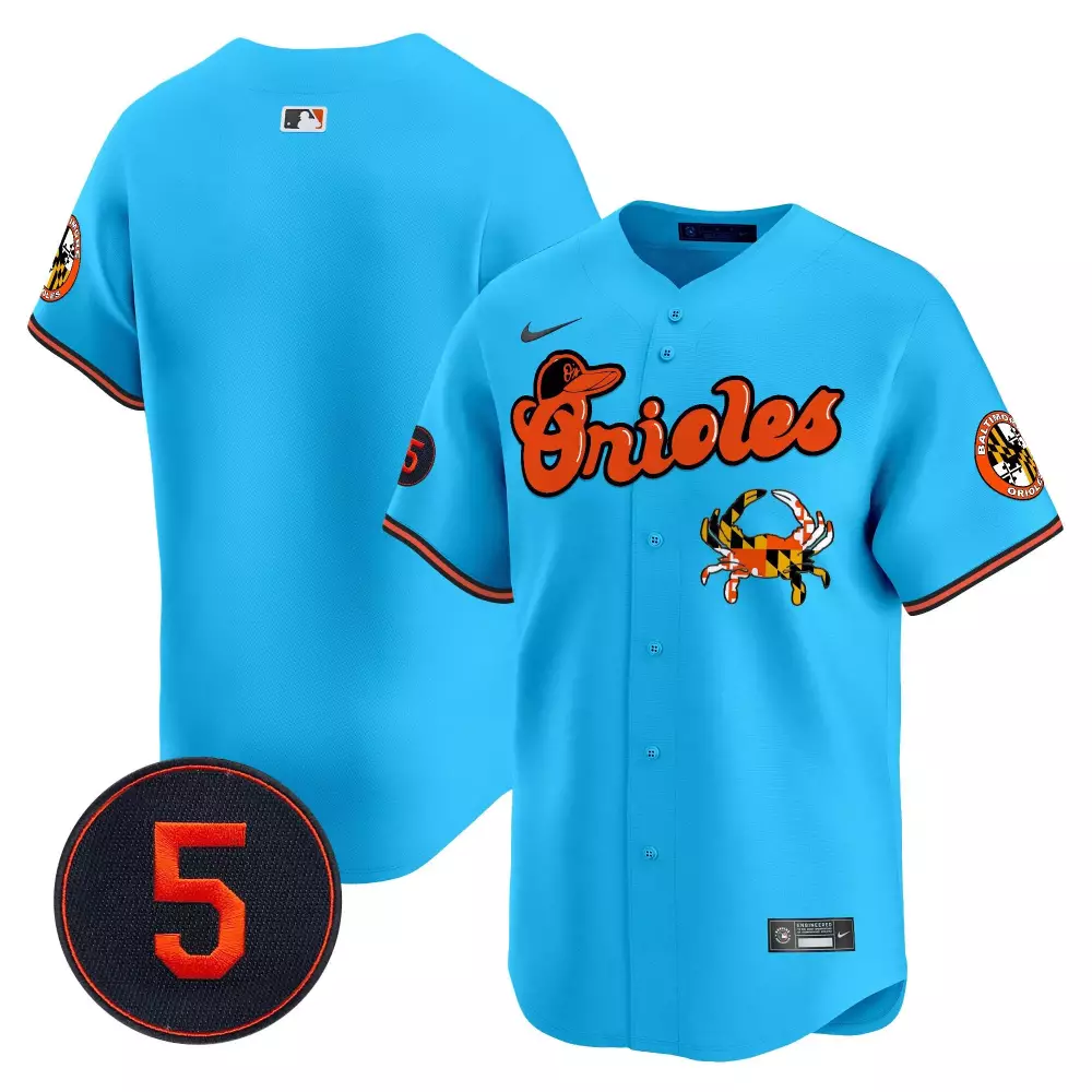 Team Light Blue Men's Baltimore Orioles Robinson Patch Vapor Premier Jersey V6 | Limited Edition | Trendy Fan Gear | For Men, Women & Youth