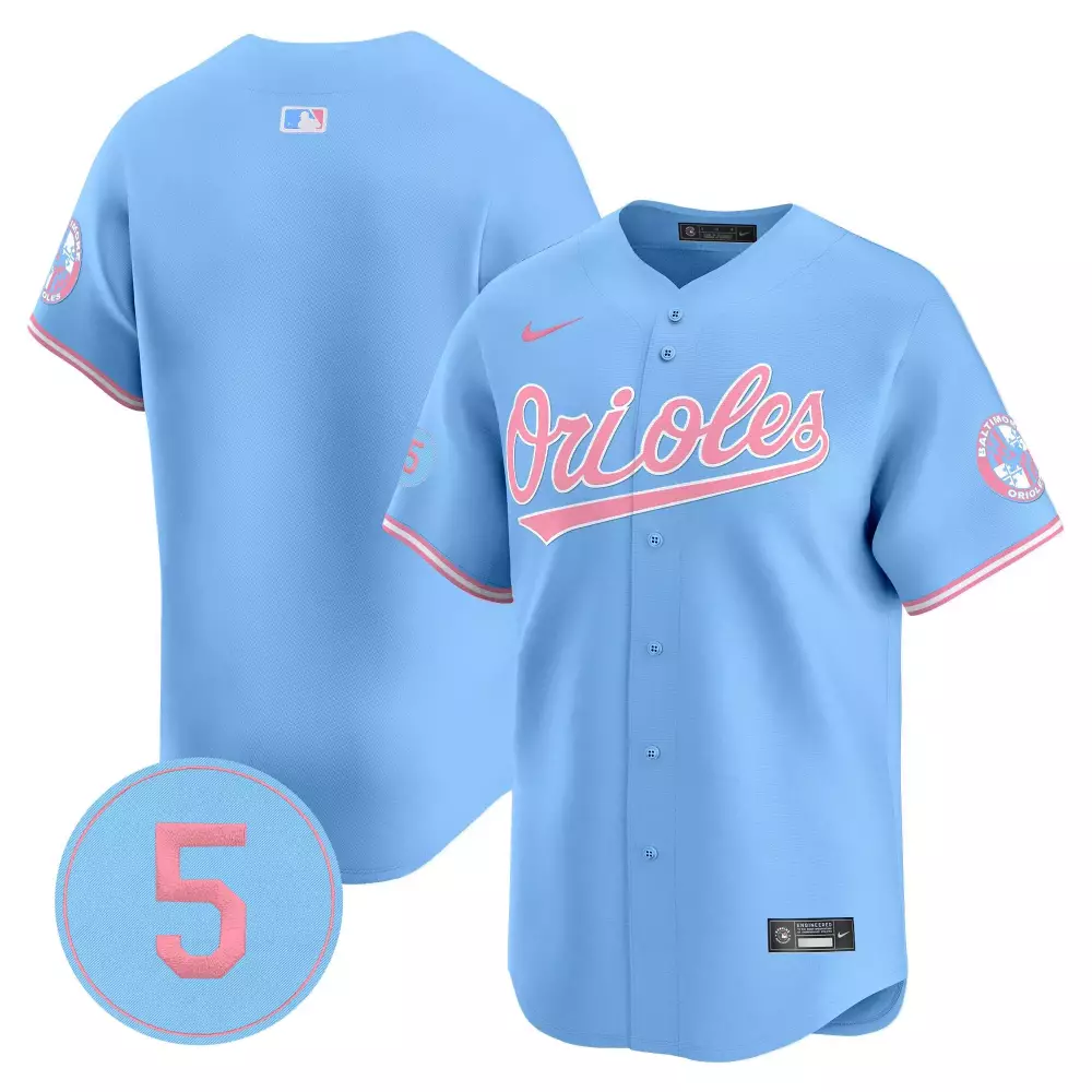 Team Light Blue Unisex Baltimore Orioles Bubblegum Pink Jersey | Robinson Patch Vapor Premier | Limited Edition Fan Gear | For Men, Women & Youth