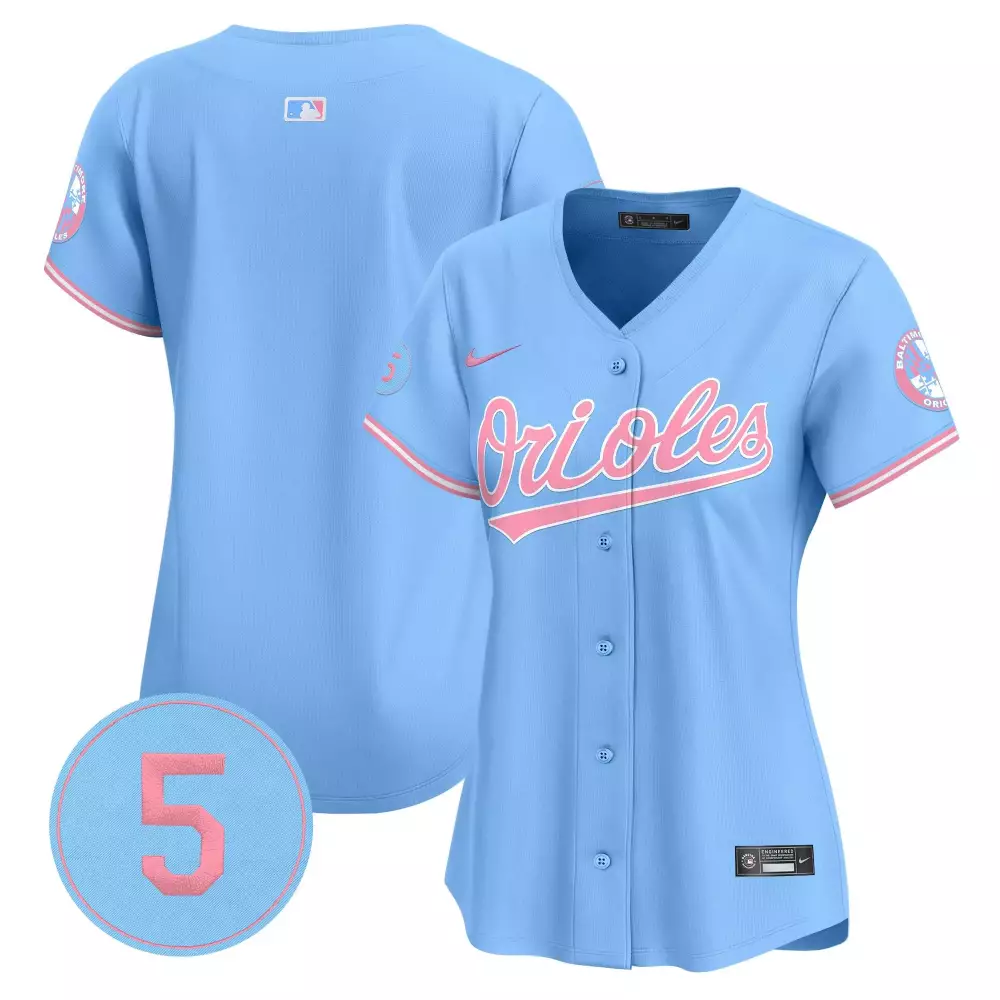 Robinson Baltimore Orioles Light Blue Bubblegum Pink Vapor Premier Limited Jersey | All Stitched | Women's Fan Gear | For Men, Women & Youth