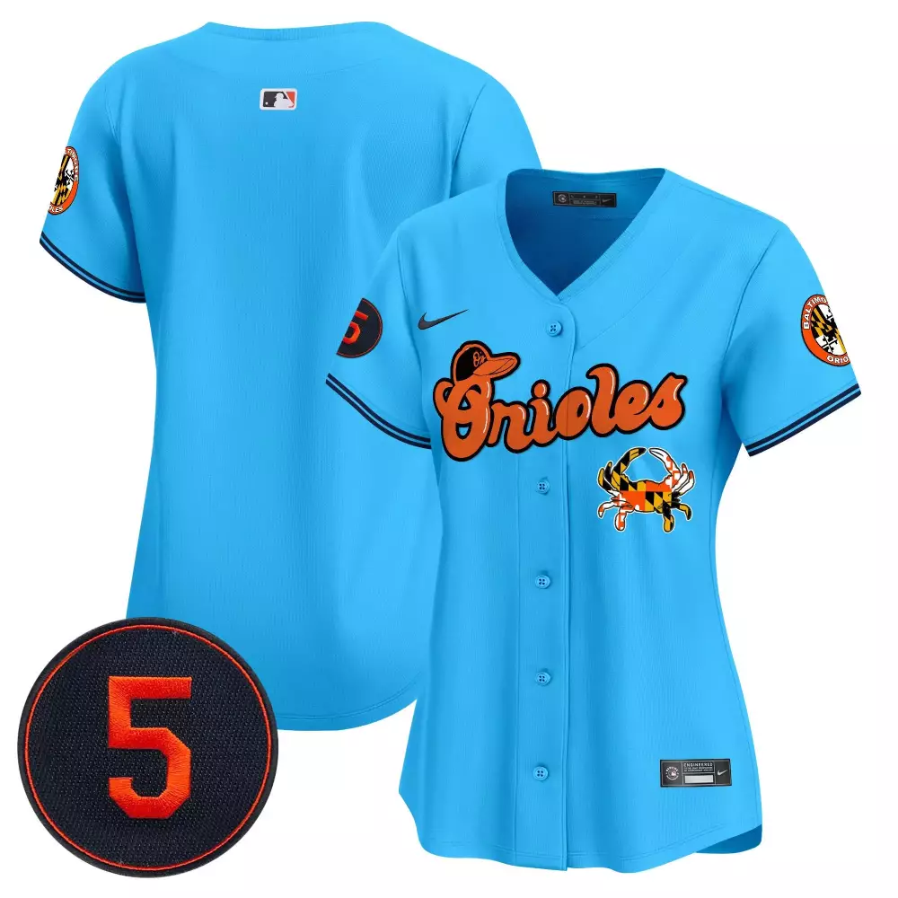 Robinson Baltimore Orioles Light Blue Vapor Premier Limited Jersey V6 | All Stitched | Women's Fan Gear | For Men, Women & Youth