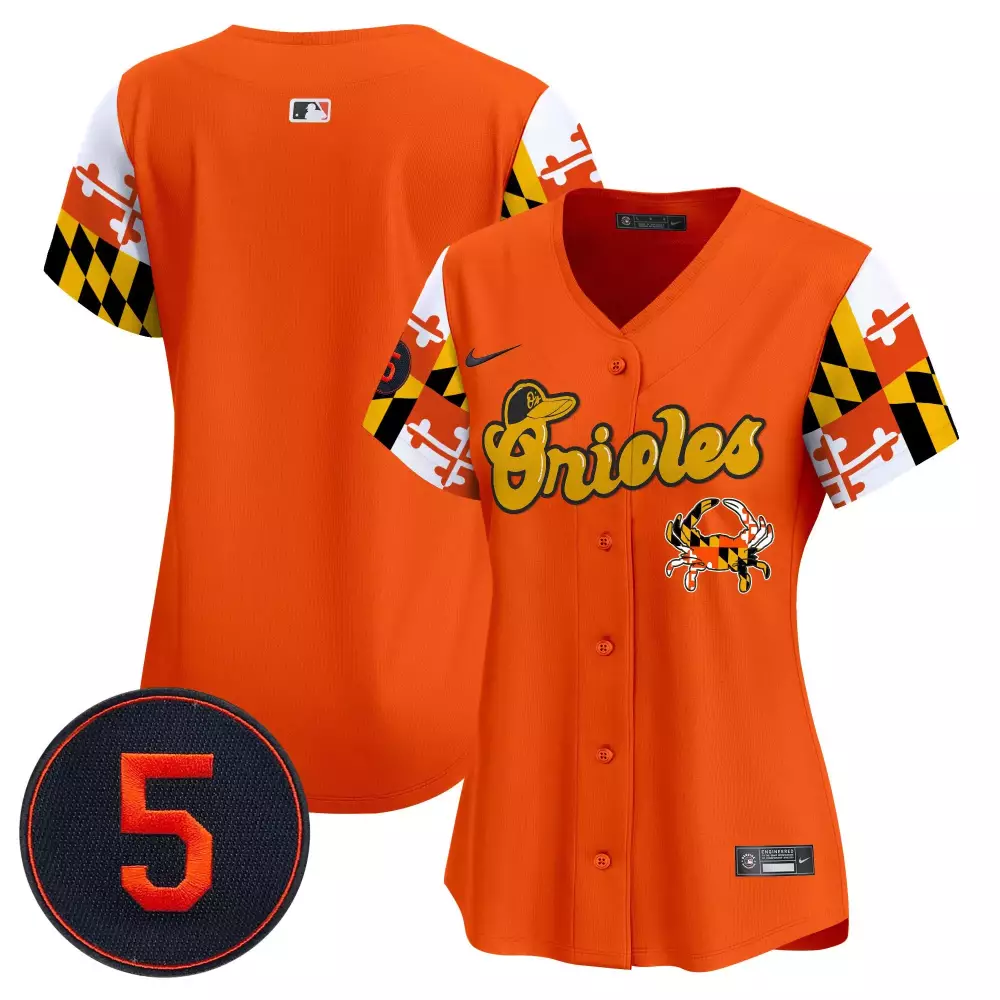 Robinson Patch Baltimore Orioles Vapor Premier Jersey V7 | Team Orange | Limited Edition Fan Gear | For Women | For Men, Women & Youth