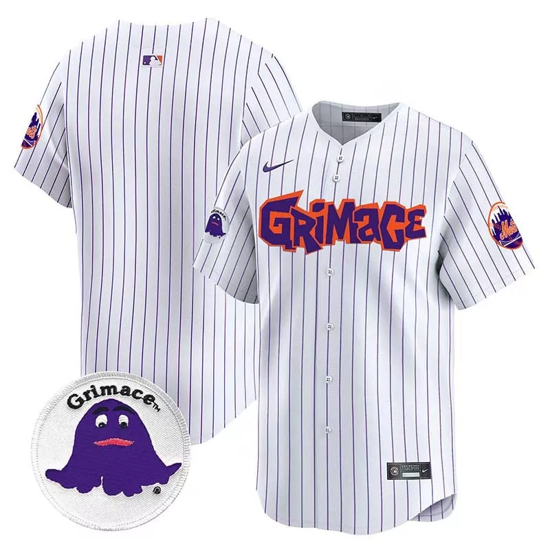 Team Pinstripe Men's New York Mets Grimace Vapor Premier Limited Jersey V2 | All Stitched | For Men