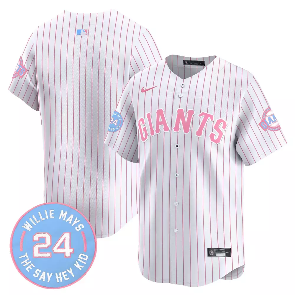 Team Pinstripe San Francisco Giants Bubblegum Pink Jersey | Unisex Vapor Premier | Limited Edition Fan Gear | For All