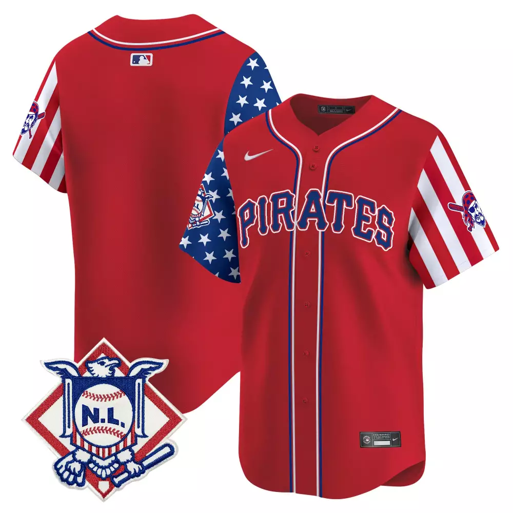 Pittsburgh Pirates 2024 Fourth of July Red Jersey | Vapor Premier Limited Edition | Patriotic Fan Gear for Men, Women & Youth