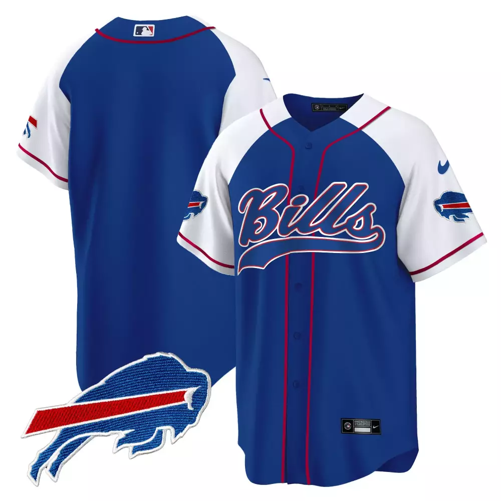 Team Royal Alternate Men's Buffalo Bills Baseball Jersey | All Stitched | Replica Fan Gear for Game Day | For Men, Women & Youth