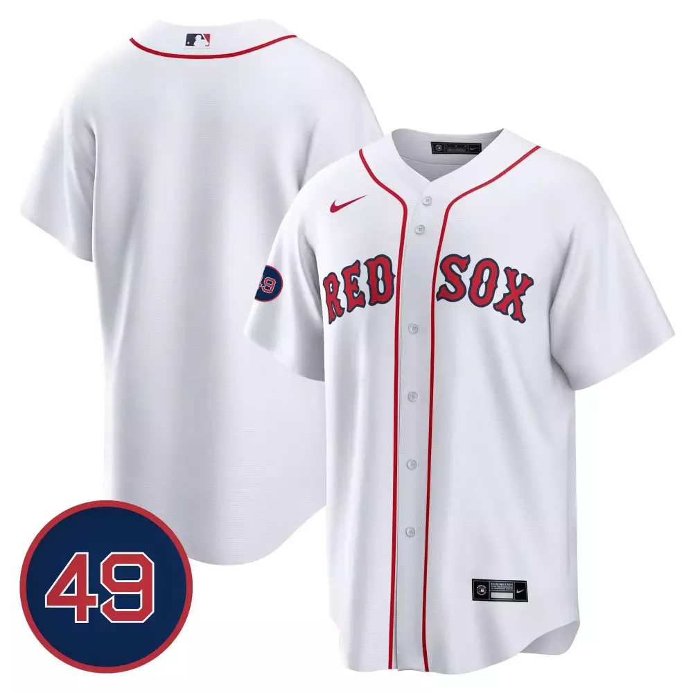 Tim Wakefield Boston Red Sox 49 Jersey | Cool Base Stitched White Fan Gear | For Men, Women & Youth