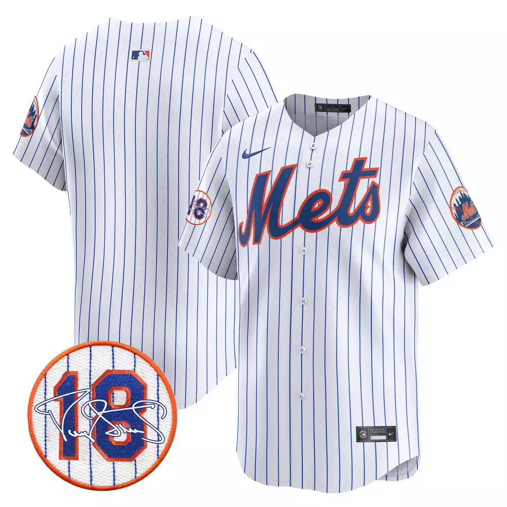 Team White New York Mets Darryl Strawberry Patch Vapor Premier Jersey | Limited Edition Custom Fan Gear | For Men | For Men, Women & Youth