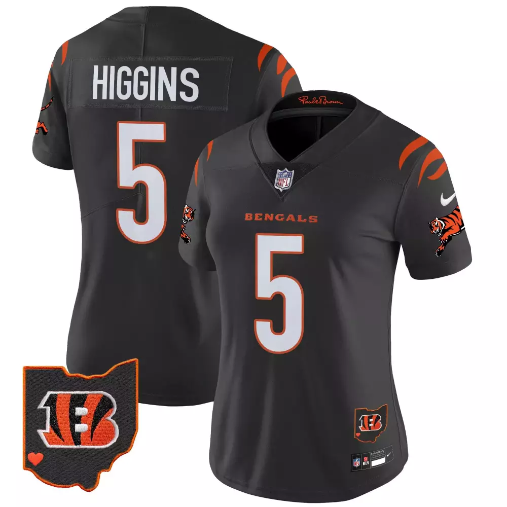 Tee Higgins Cincinnati Bengals Black Vapor Limited Jersey | Stitched Fan Gear for Women | For Men, Women & Youth