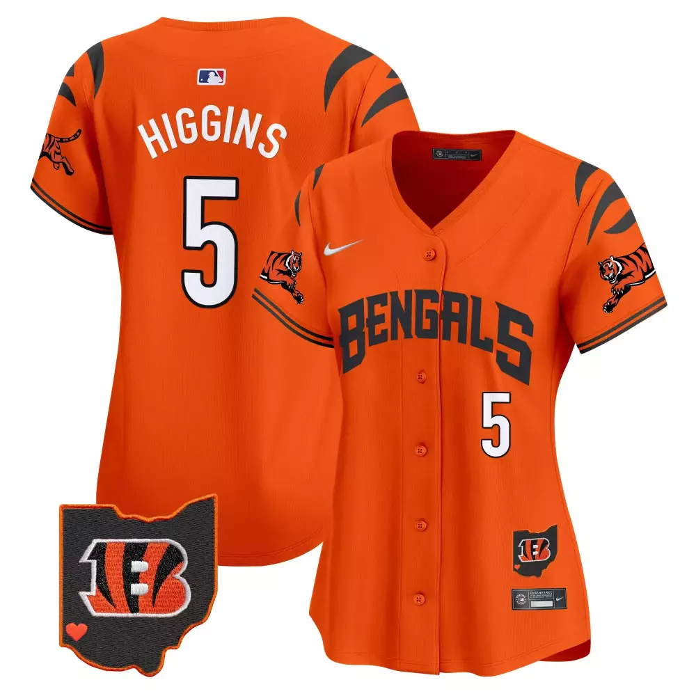Tee Higgins Cincinnati Bengals Orange Women's Vapor Premier Limited Jersey | All Stitched | Fan Gear for Game Day | For Men, Women & Youth