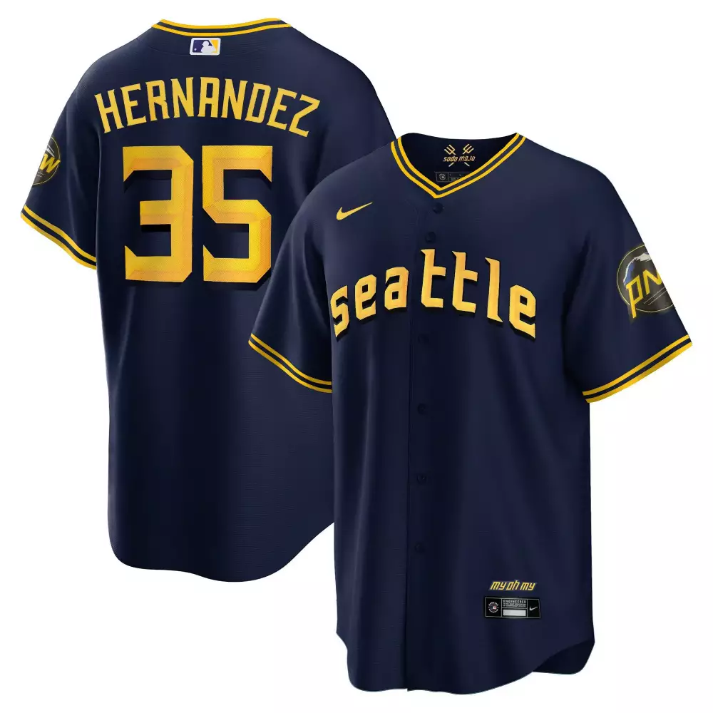 Teoscar Hernandez Cool Navy Men's City Connect Jersey | Stitched Fan Gear for Men, Women & Youth | Stylish Choice