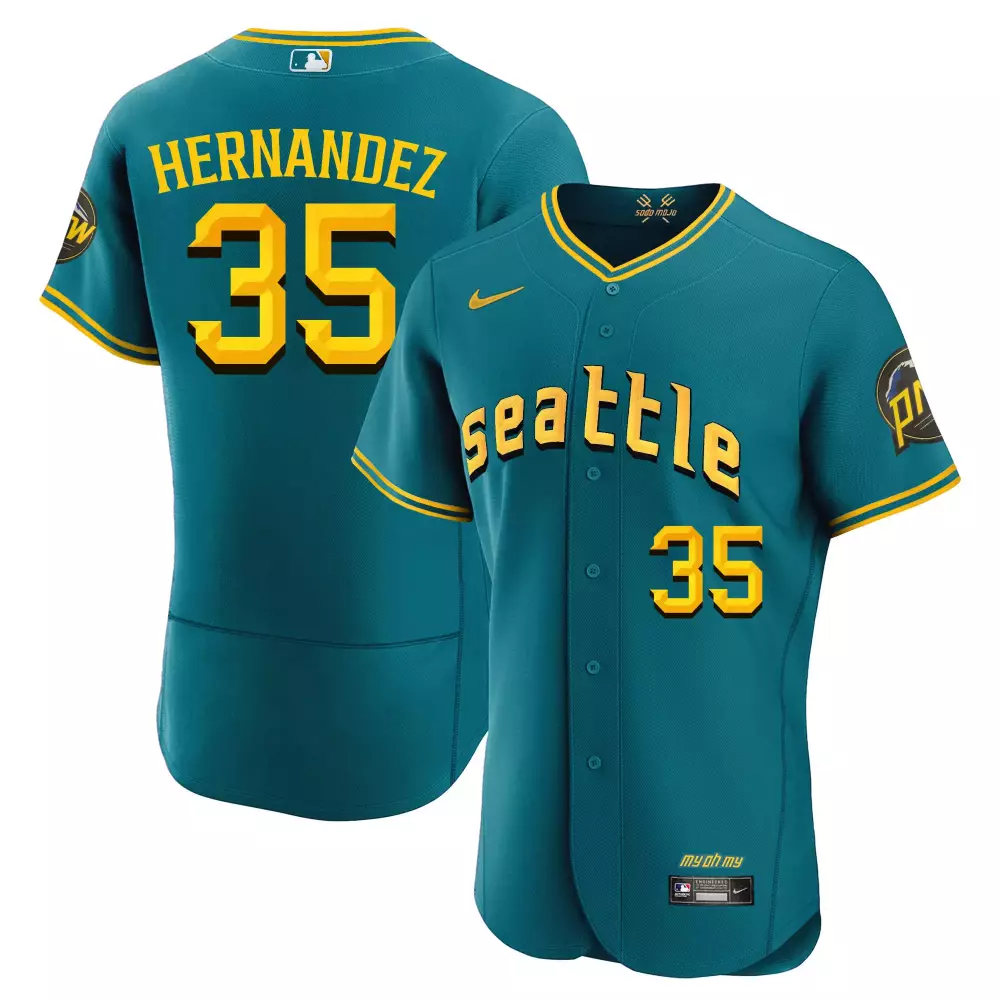 Teoscar Hernandez Flex Aqua Men's City Connect Fan Made Jersey | Stitched Gear for Men, Women & Youth