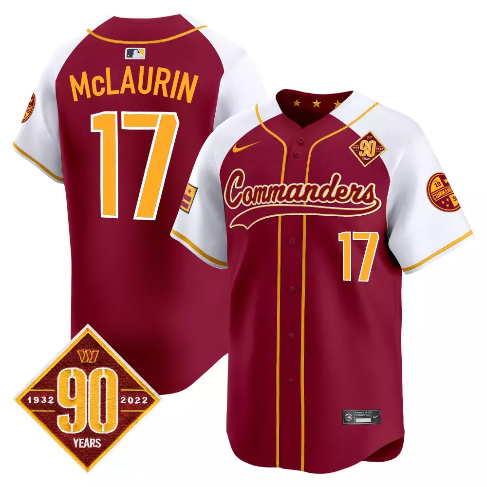 Terry McLaurin Burgundy Alternate Vapor Premier Limited Jersey | 90th Anniversary Patch | Washington Commanders Fan Gear | For Men, Women & Youth