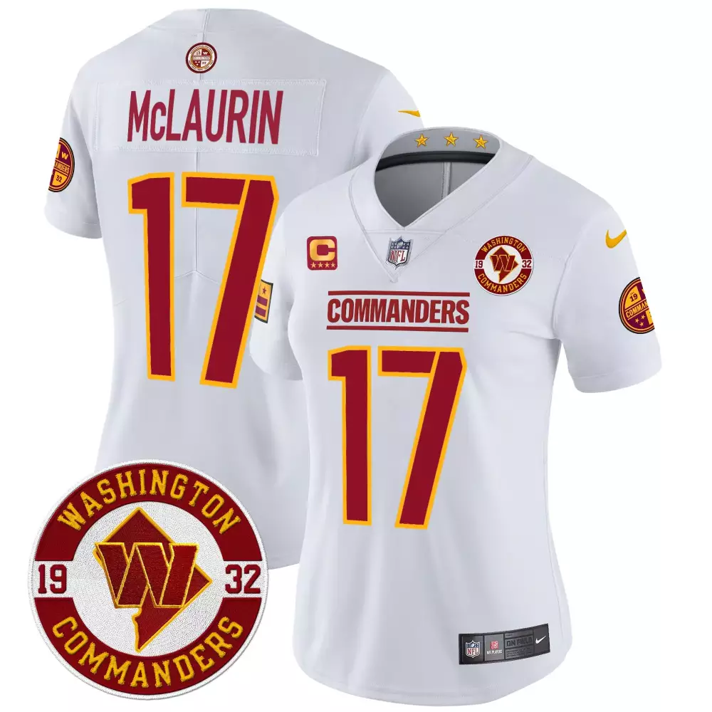 Terry McLaurin Washington Commanders 2024 Vapor Limited Jersey | Stitched White | For Women, Men & Youth