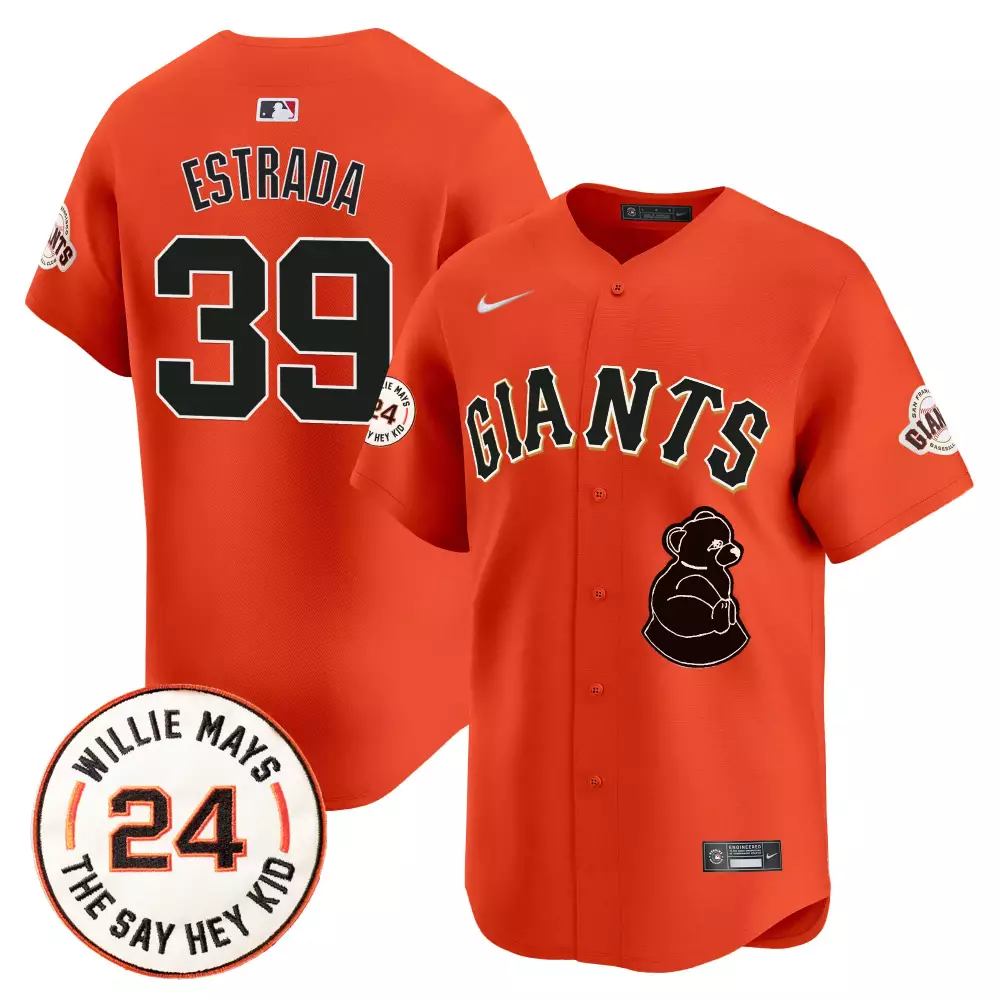 Thairo Estrada San Francisco Giants 2024 Orange Willie Mays Patch Jersey V4 | Limited Edition Vapor Premier | For Men, Women & Youth
