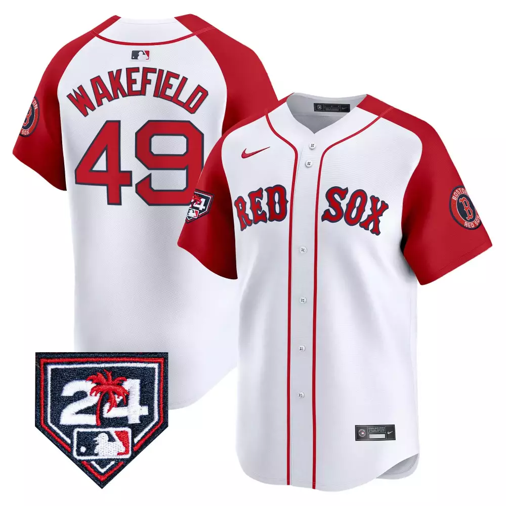 Tim Wakefield Boston Red Sox 2024 Spring Training Red Jersey | Stitched Vapor Premier Limited Edition | Fan Gear for Men, Women & Youth