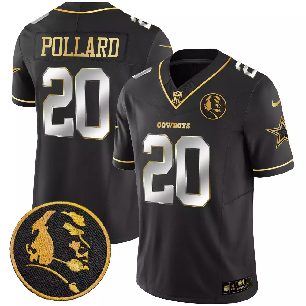 Tony Pollard Dallas Cowboys John Madden Patch Black Limited Jersey | Stitched Vapor Edition for Men, Women & Youth | Honor the Legend