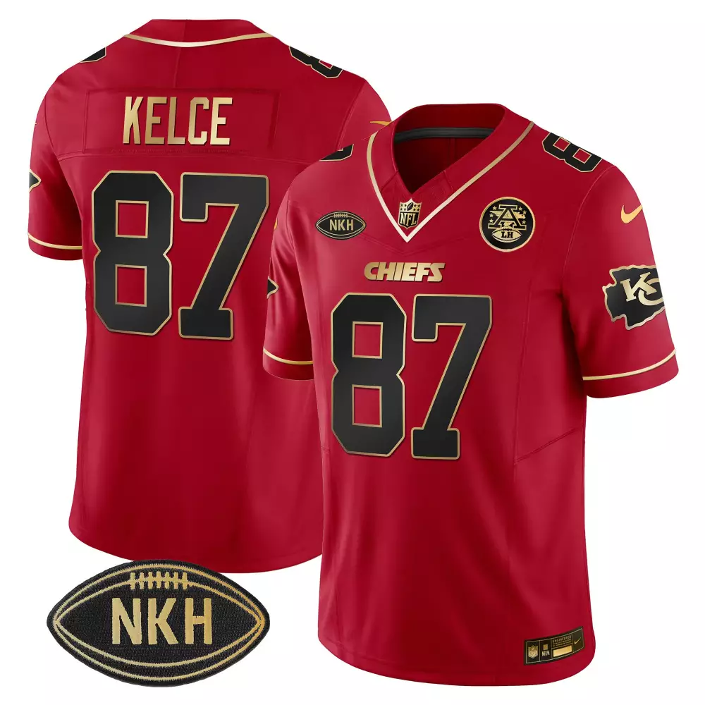 Travis Kelce Kansas City Chiefs NKH Patch 2023 Vapor Limited Jersey | Stitched Fan Gear | For Men, Women & Youth