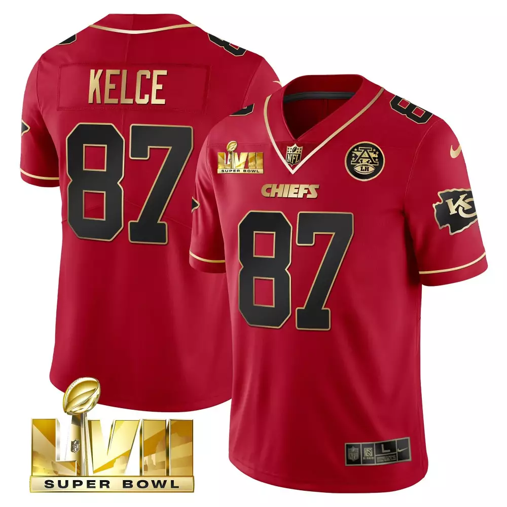 Travis Kelce Kansas City Chiefs Super Bowl LVII Vapor Player Jersey | Stitched | Fan Gear for Men, Women & Youth