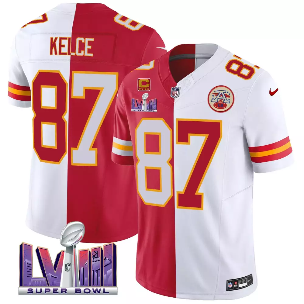 Travis Kelce Kansas City Chiefs Super Bowl LVIII Patch Vapor Jersey V4 | Stitched Fan Gear | For Men, Women & Youth