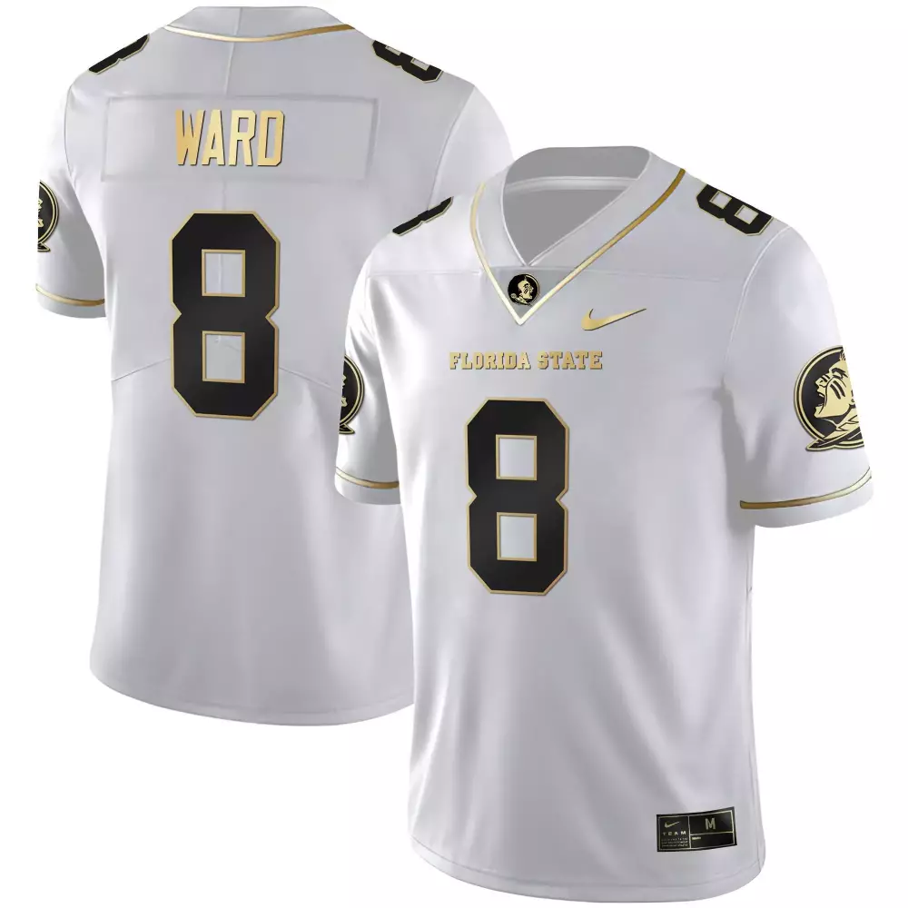 Treshaun Ward White Gold Men's Florida State Seminoles Black Limited Gold Vapor Jersey | Stitched Style | Limited Edition Fan Gear | For Men, Women & Youth