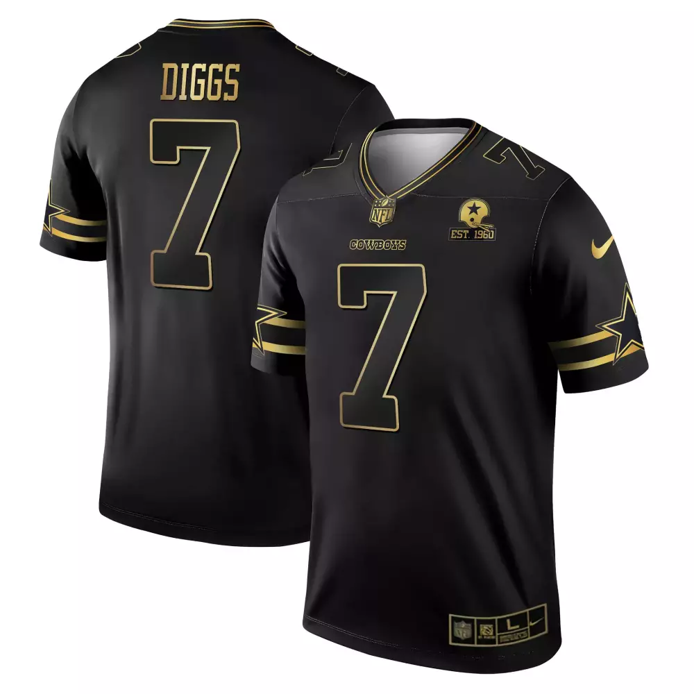 Trevon Diggs Black Gold Men's Dallas Cowboys Game Day Jersey | Stitched Vapor Edition | Fan Gear for Men, Women & Youth