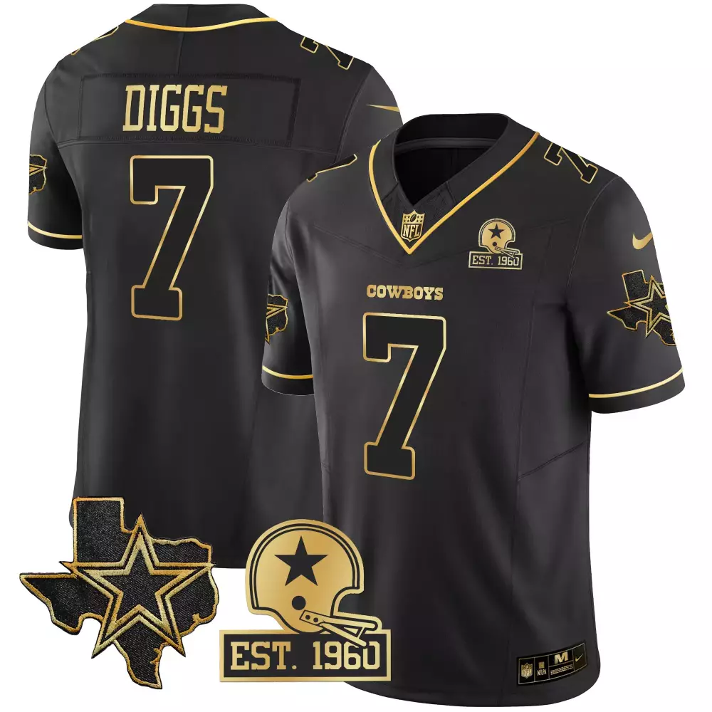 Trevon Diggs Black Gold Men's Dallas Cowboys Vapor Gold Jersey | Stitched Limited Edition | Fan Gear for Men, Women & Youth